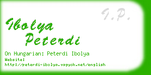 ibolya peterdi business card